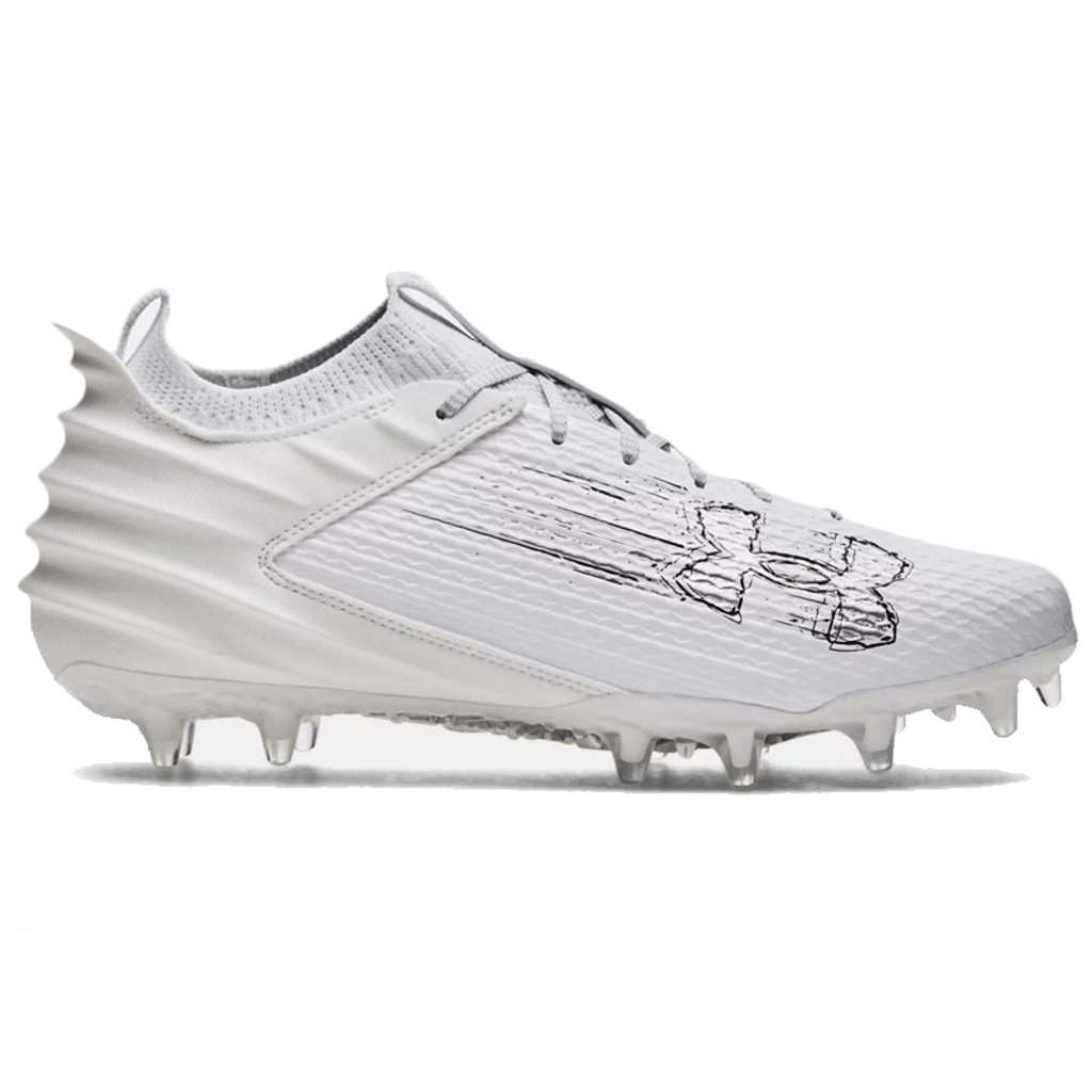 Under Armour Blur Smoke White Football Cleat-3026330