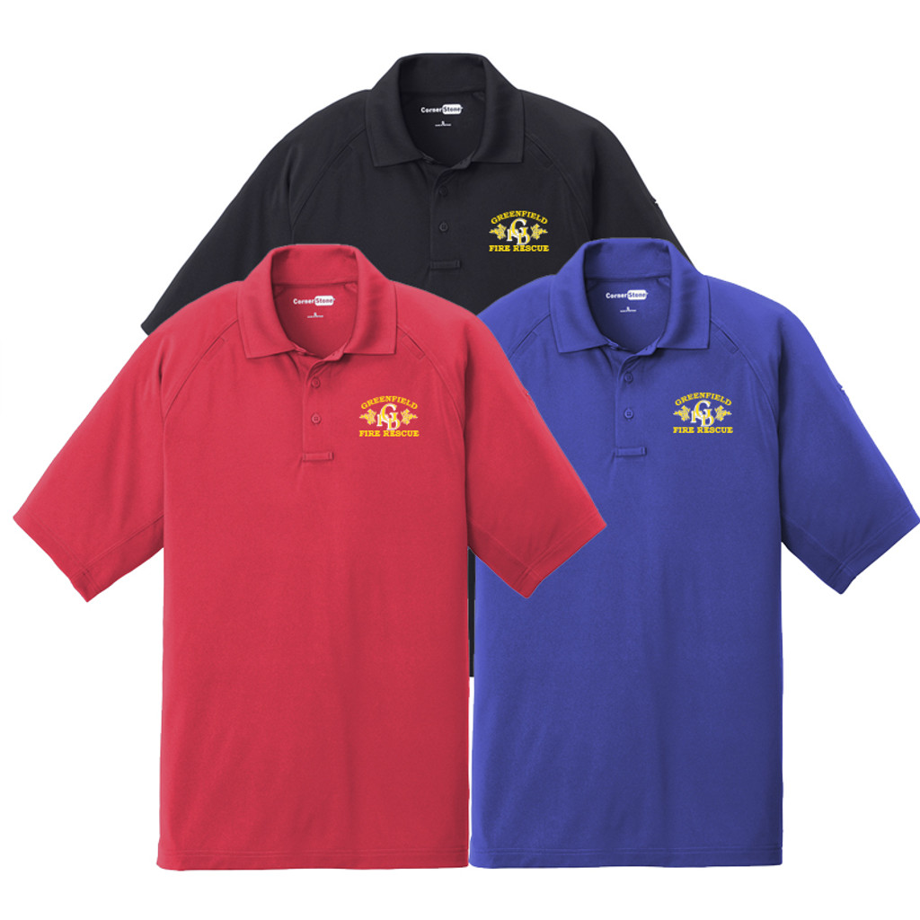 CornerStone 4.4 oz Lightweight Snag-Proof Tactical Polo-Greenfield Fire