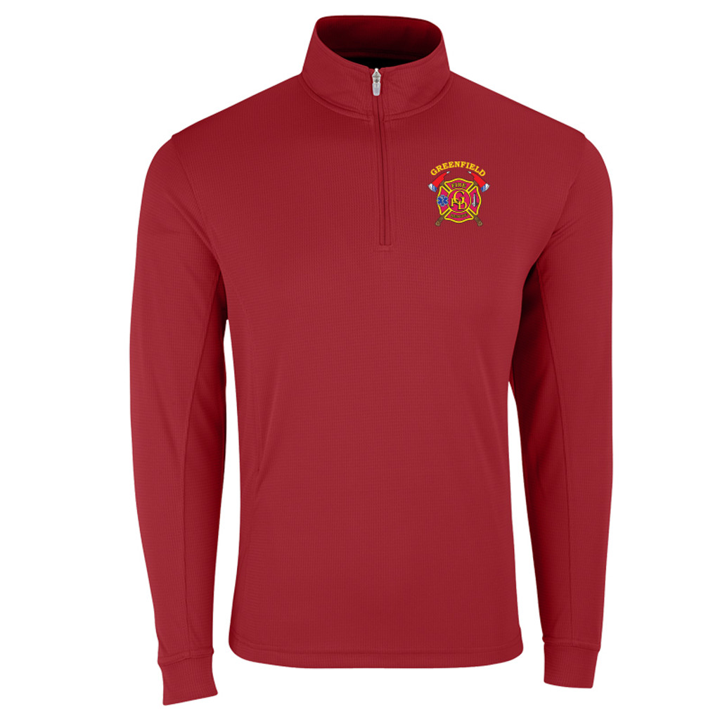 Vansport Mesh 1/4-Zip Tech Pullover-Greenfield Fire