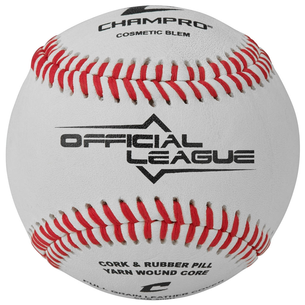 Champro Official League Full Grain Leather Cover Baseball- 1 Dozen