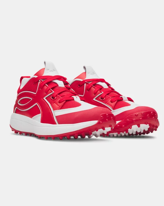 Under Armour Yard Icon Turf Men's Baseball Shoe -Red/White