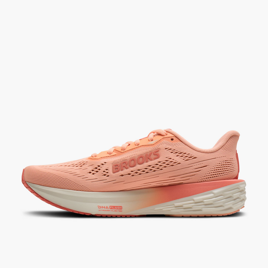 Brooks Women's Launch 12 Running Shoe - Peach/Coconut/Peach Echo