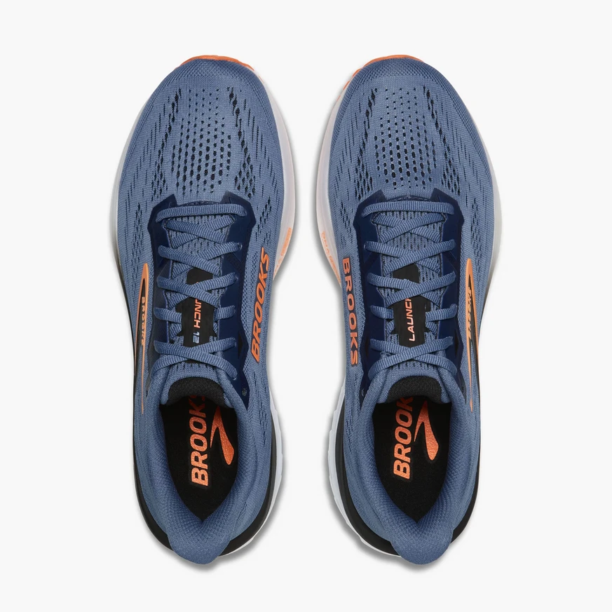 Brooks Men's Launch 12 Running Shoe - Moonlight/Black/Orange
