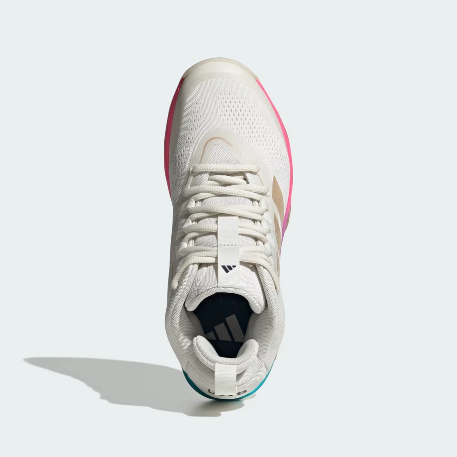 Adidas Women's Crazyflight 7 Volleyball Shoe - Core White / Rose Gold Metallic / Dark Blue