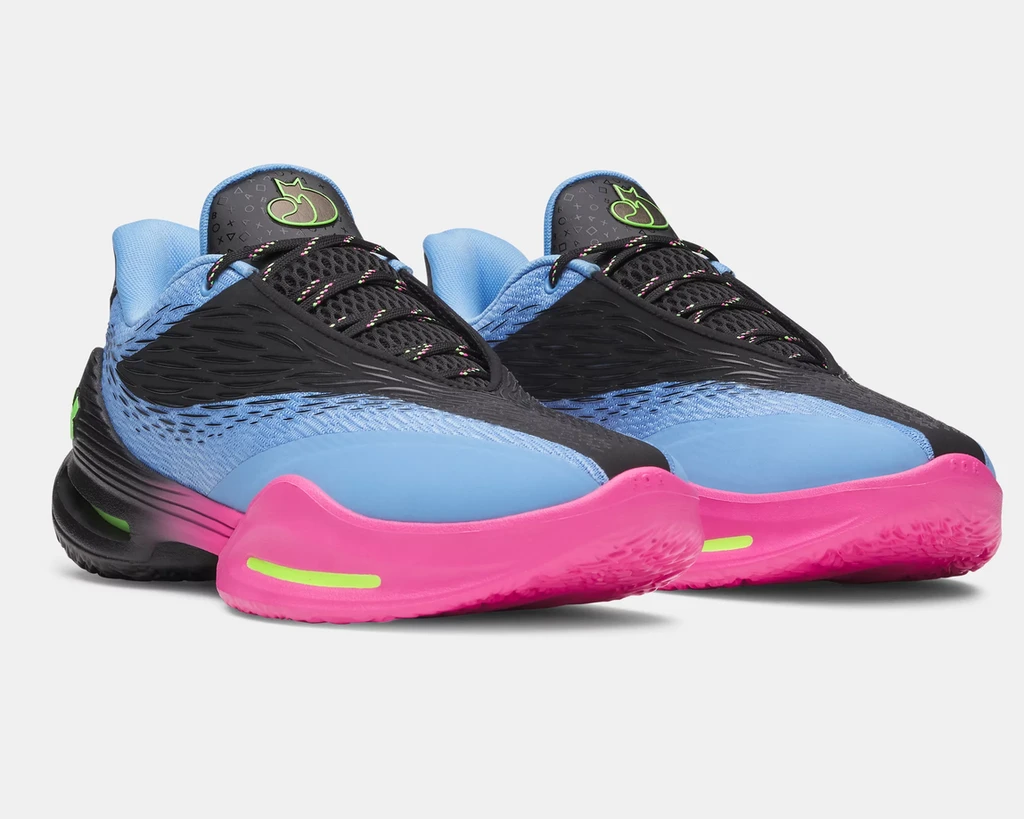 Under Armour D. Fox 3 Unisex Basketball Shoe - Black / Horizon Blue / Hyper Green