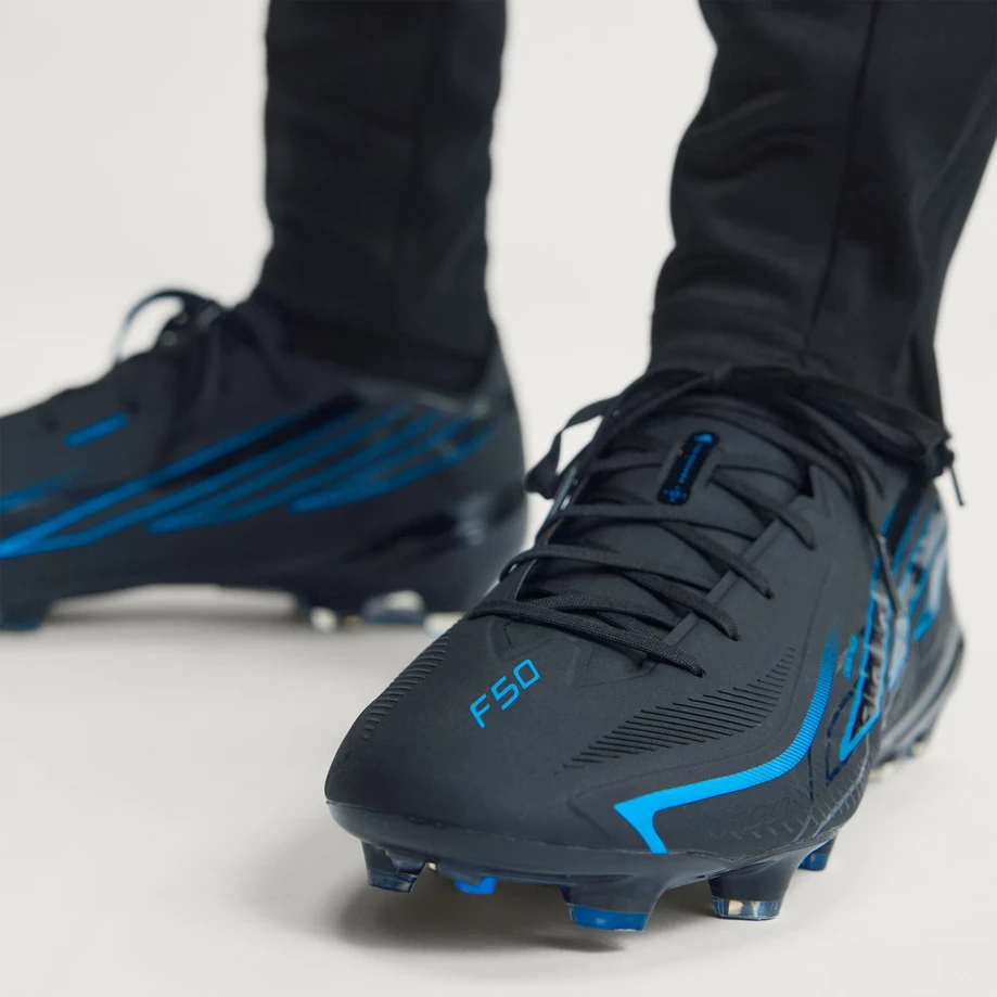 Adidas F50 Hyperfast FG Unisex Soccer Cleats - Core Black / Core Black / Lucid Ray Blue