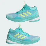Adidas Women's Crazyflight 6 Mid Volleyball Shoe - Flash Aqua / Hi-Res Yellow / Cloud White