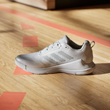 Adidas Women's Novaflight 2 Volleyball Shoe - Cloud White / Silver Metallic