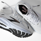 Brooks Women's Ghost 18 Running Shoe - White/Black/Rose Gold 