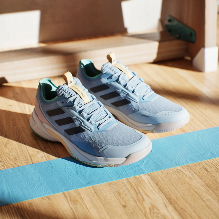 adidas gazelle silver green womens Adidas Women's Stella Court White and Wonder Blue- JP7061 – All About Tennis main image 0