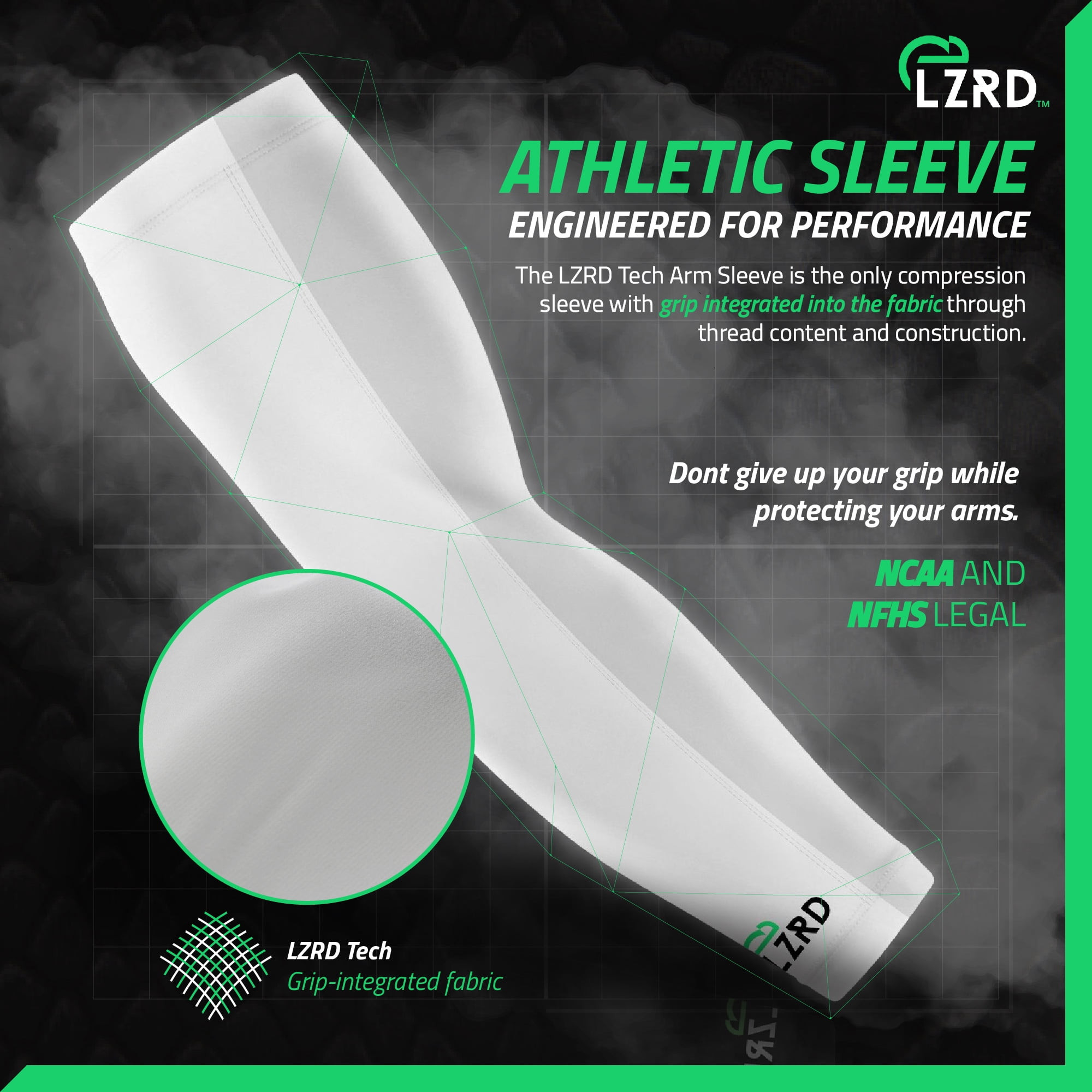 LZRD Tech Grip Football Arm Sleeve