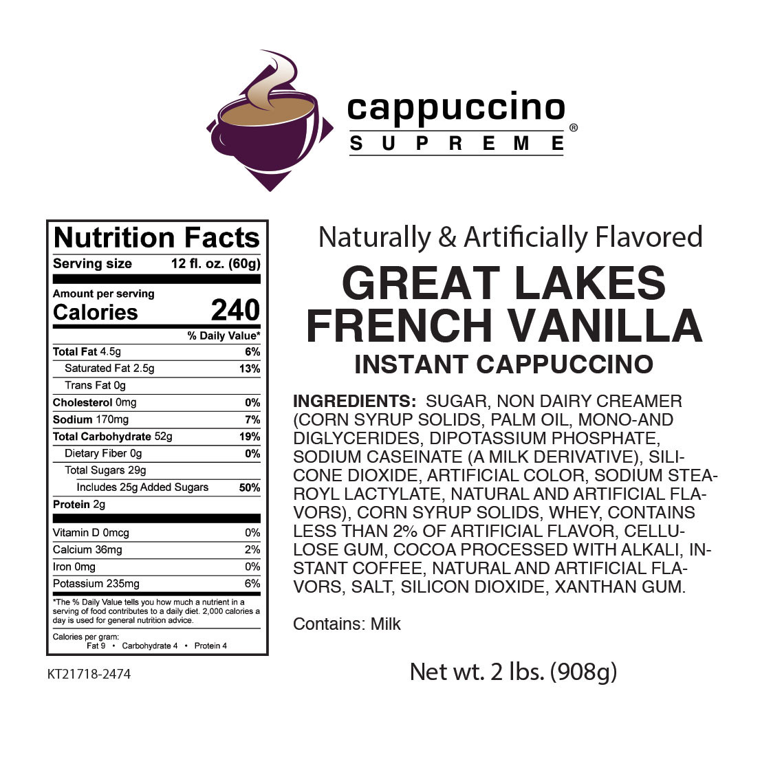 French Vanilla Cappuccino Mix Great Value French Vanilla