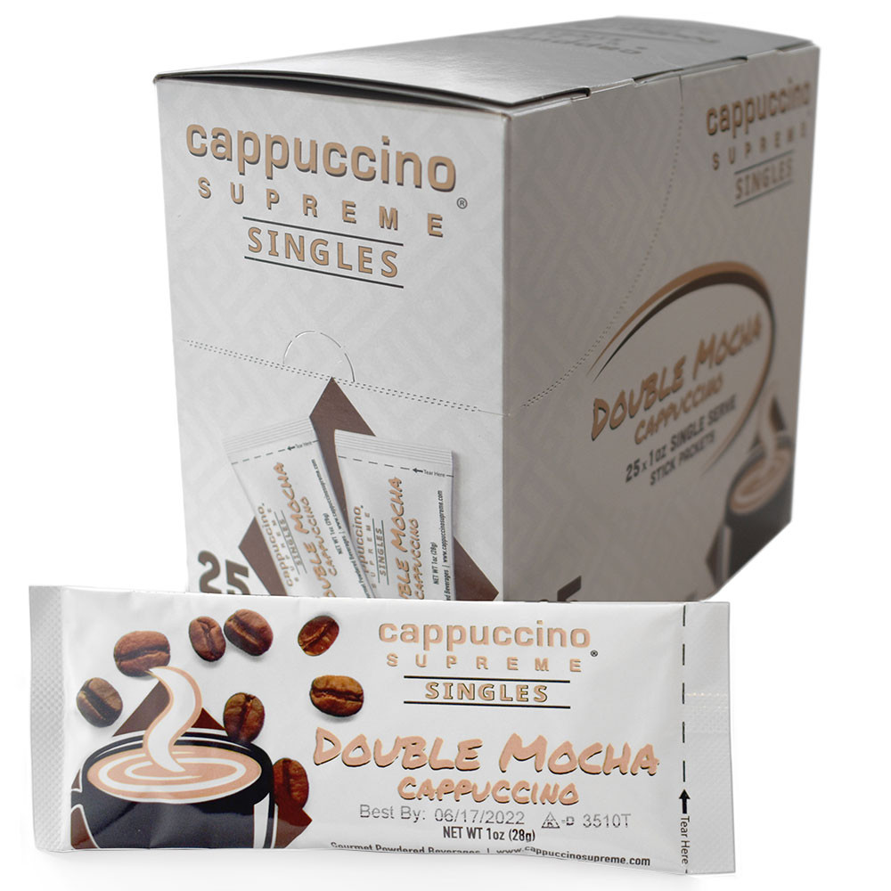 Double Mocha Single Serve Cappuccino Mix 25 x 1 Oz Sticks