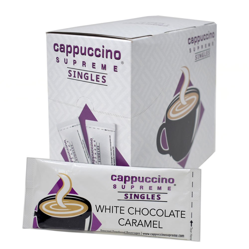 White Chocolate Caramel Single Serve Cappuccino Mix 25 x 1 Oz
