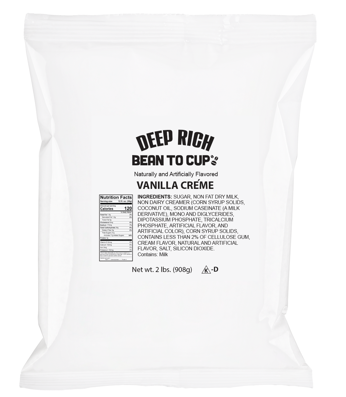 Deep Rich Vanilla Créme Topping Mix 2 Lb Bag