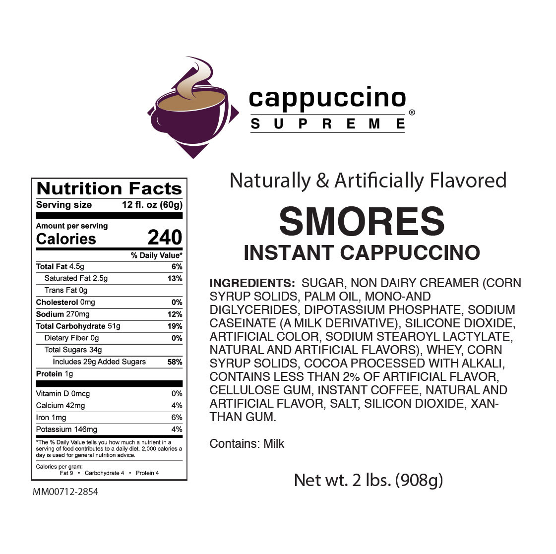 Cappuccino Supreme® Smores Instant Cappuccino Mix