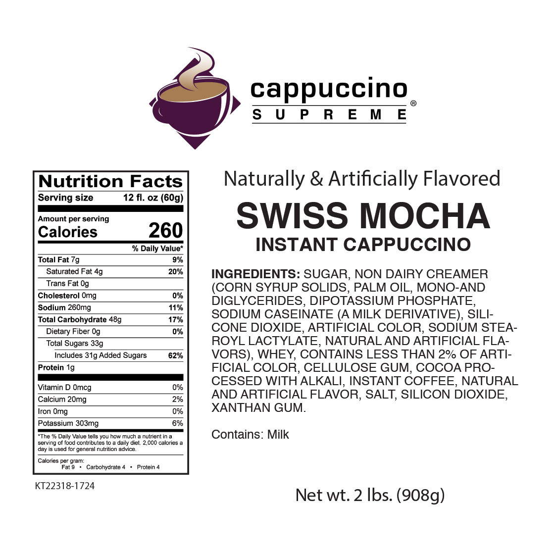 Swiss Mocha Instant Cappuccino Mix