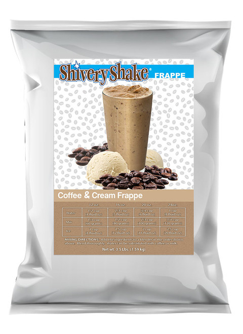 Shivery Shake Coffee & Cream Frappe Mix 3.5 Lb. Bag
