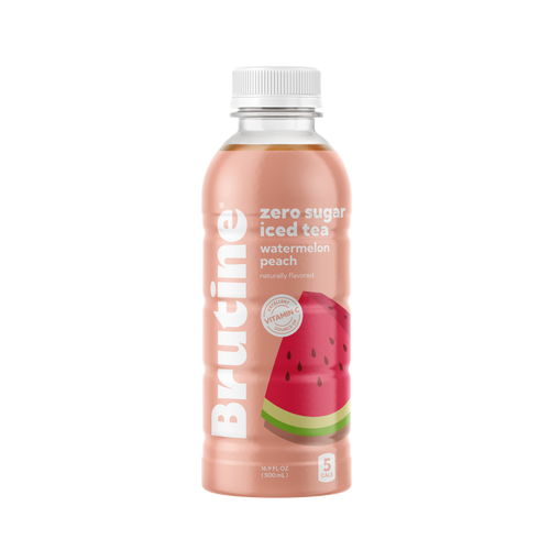 Brutine Watermelon Peach Zero Sugar Iced Tea Bottle