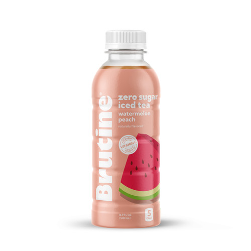 Brutine Watermelon Peach Zero Sugar Iced Tea Bottle