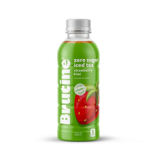 Bottle of Brutine Strawberry Kiwi Zero Sugar Iced Tea