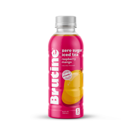 Bottle of Brutine Raspberry Mango Iced Tea