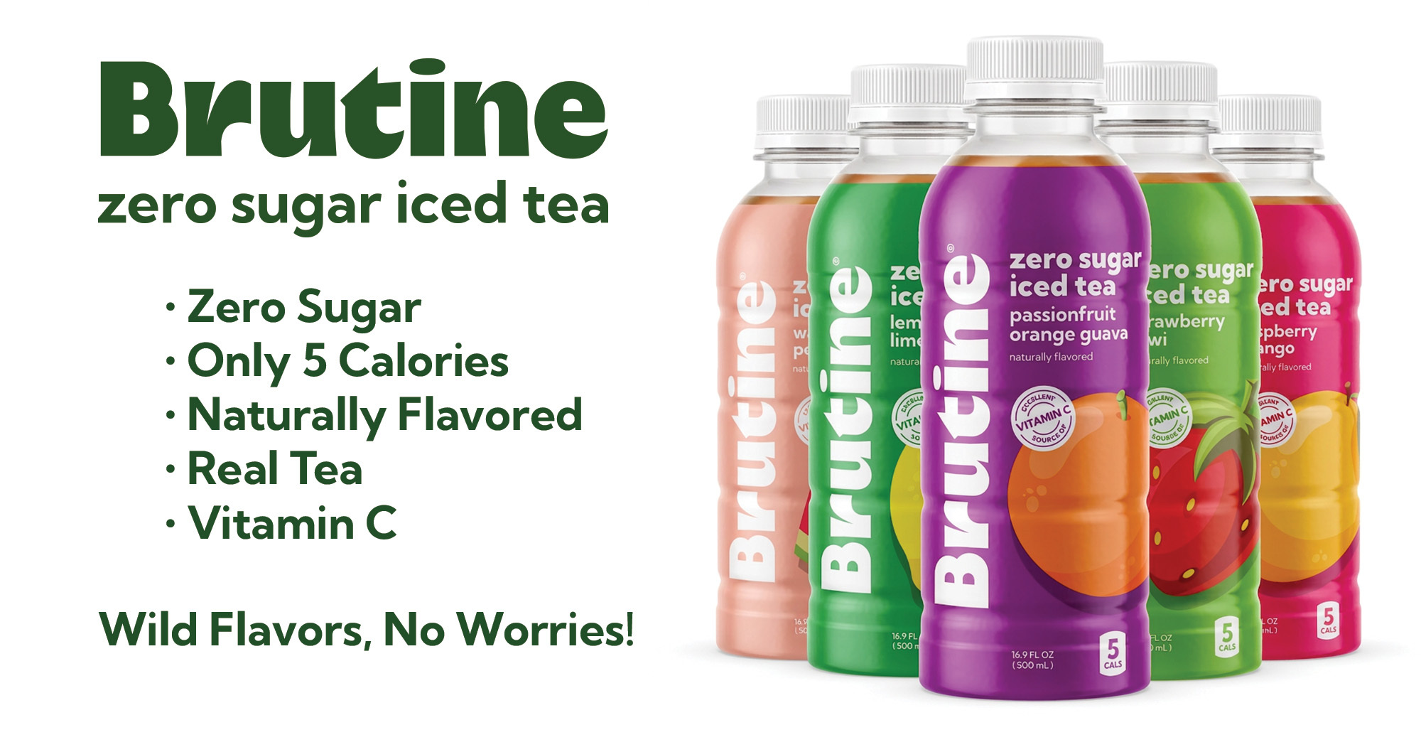 Brutine zero sugar iced tea group shot