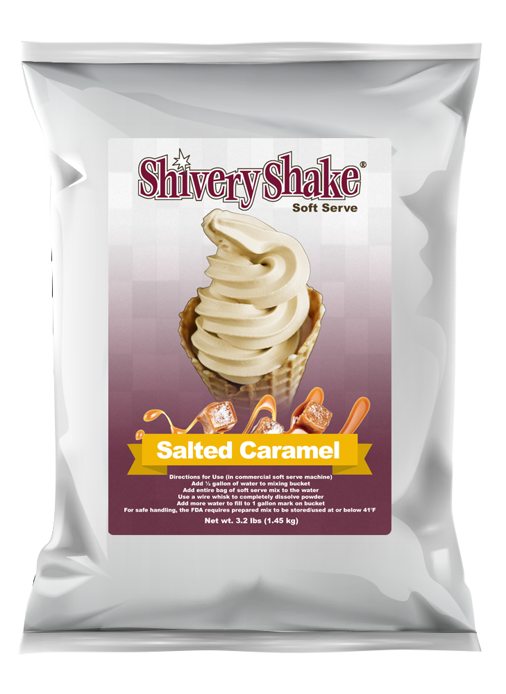 Shivery Shake Salted Caramel Soft Serve Mix Cappuccino Supreme