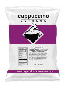 Chocolate Raspberry Instant Cappuccino Mix 2 Lb. Bag - Cappuccino