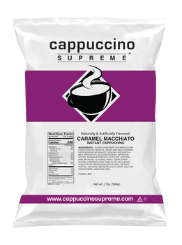 Caramel Macchiato Instant Cappuccino Mix 2 Lb. Bag - Cappuccino