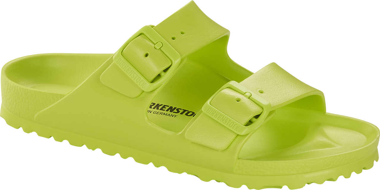 NWOT Birkenstock Men\'s EVA Slide Sandals in Lime Green Arizona Eva Faded Lime - Narrow | Quarks Shoes main image 3