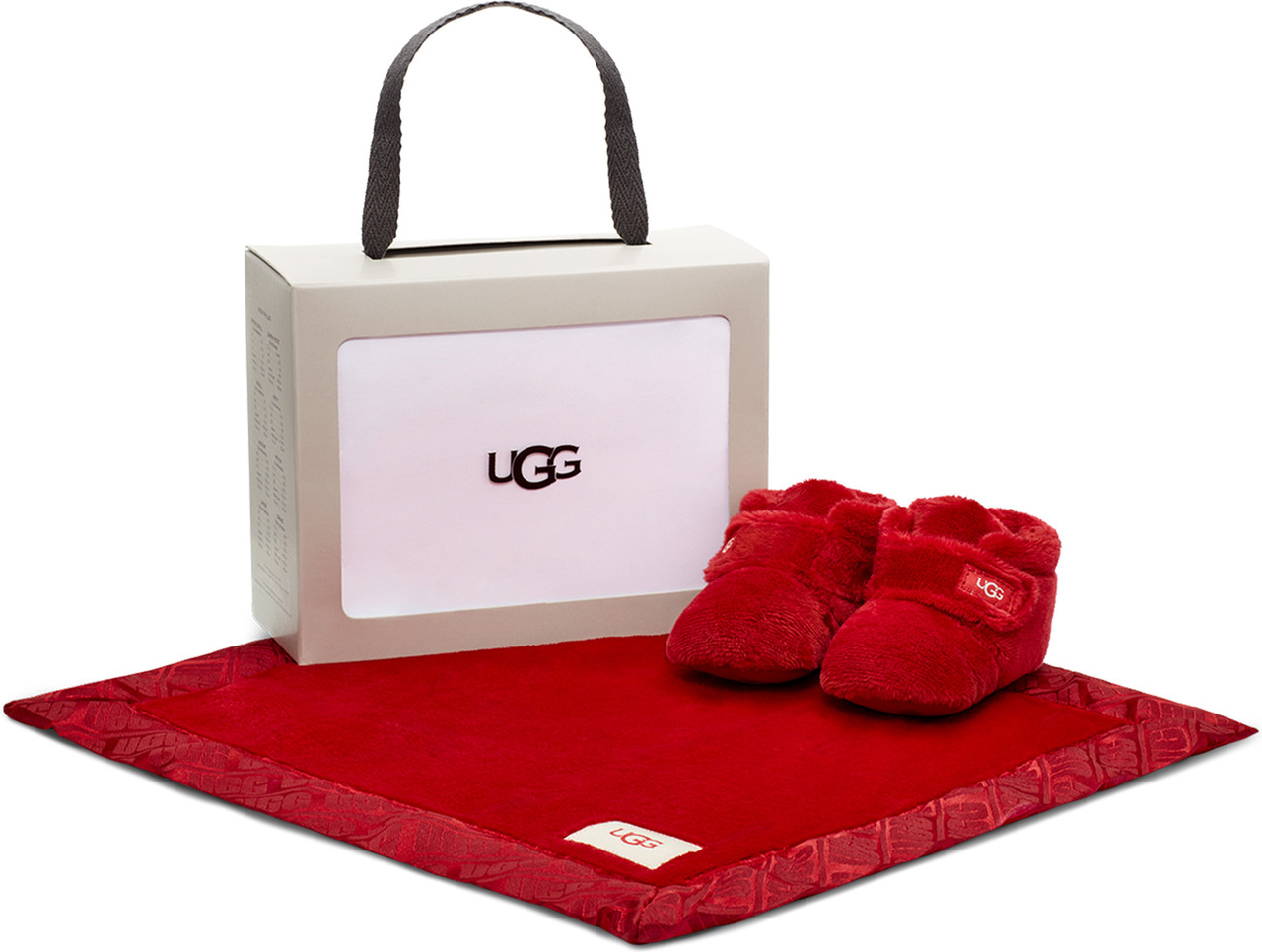 ugg bixbee booties & lovey blanket set