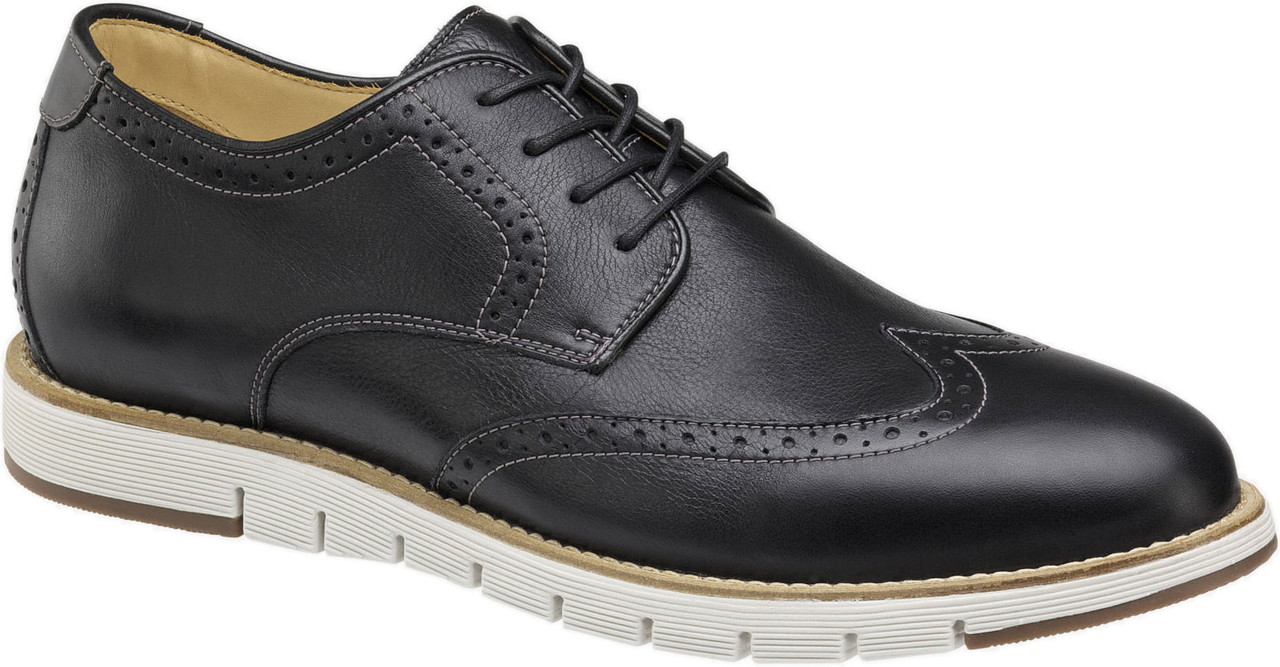 Johnston & Murphy 1850 Grayson Wingtip Linen Panel Leather Brogue Oxford 11 M Men main image 2