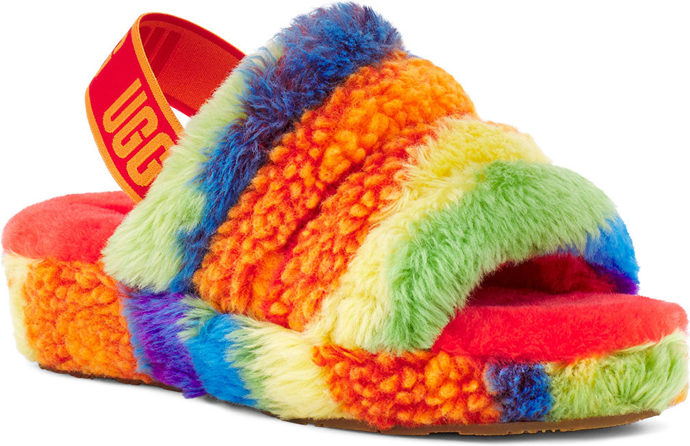 UGG Women's Fluff Yeah Slide Cali Collage FREE Shipping FREE