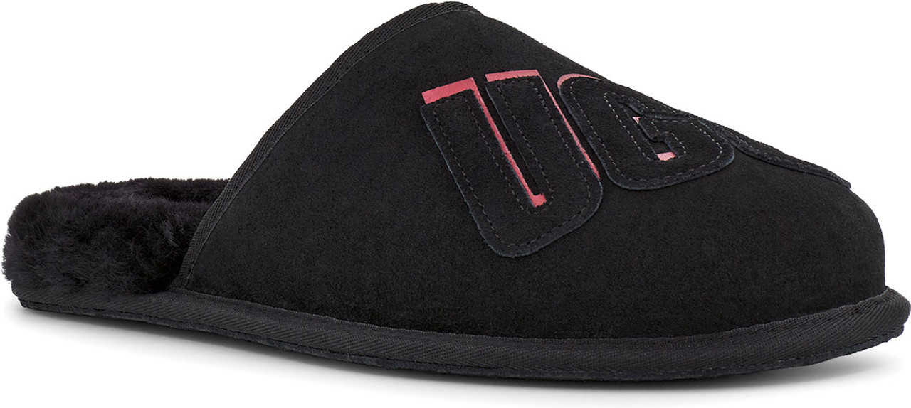 UGG Scuff Logo Slipper Black Red