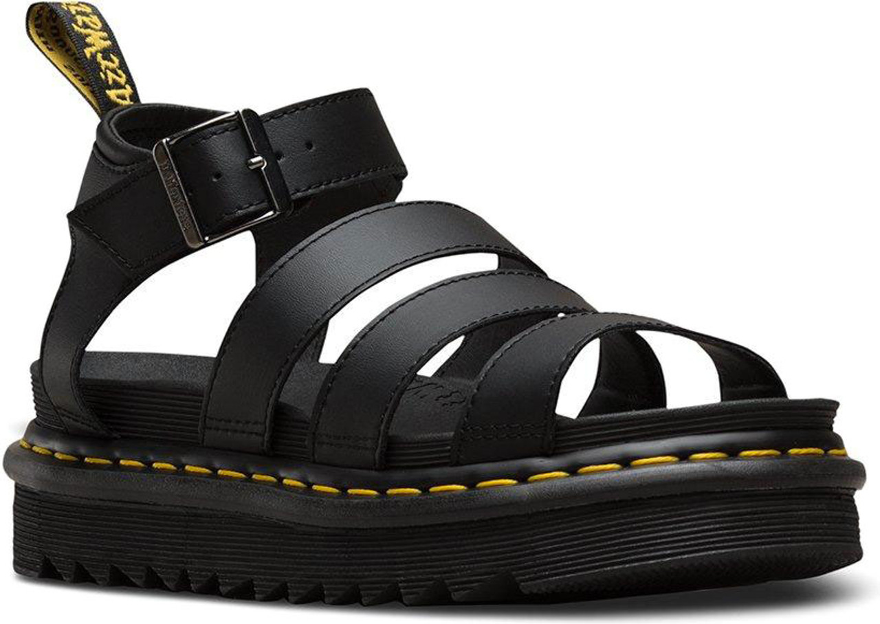 Blaire Women's Brando Leather Strap Sandals in Black | Dr. Martens