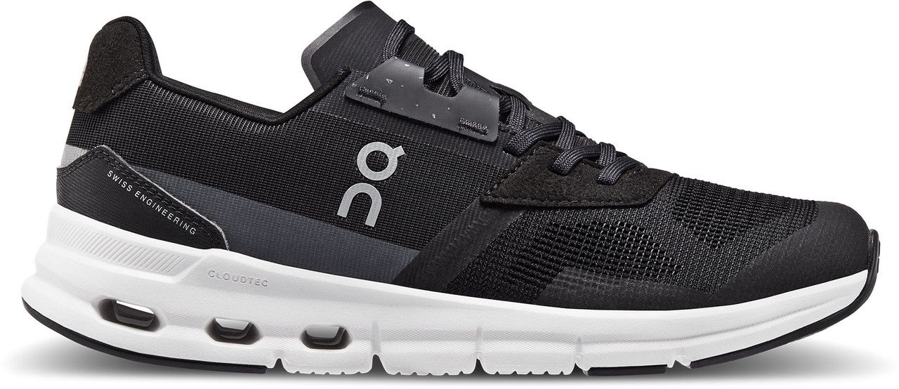 On Women's Cloud Running Shoes, Black/White, Size 6.5 – Lightweight Mesh Sneakers