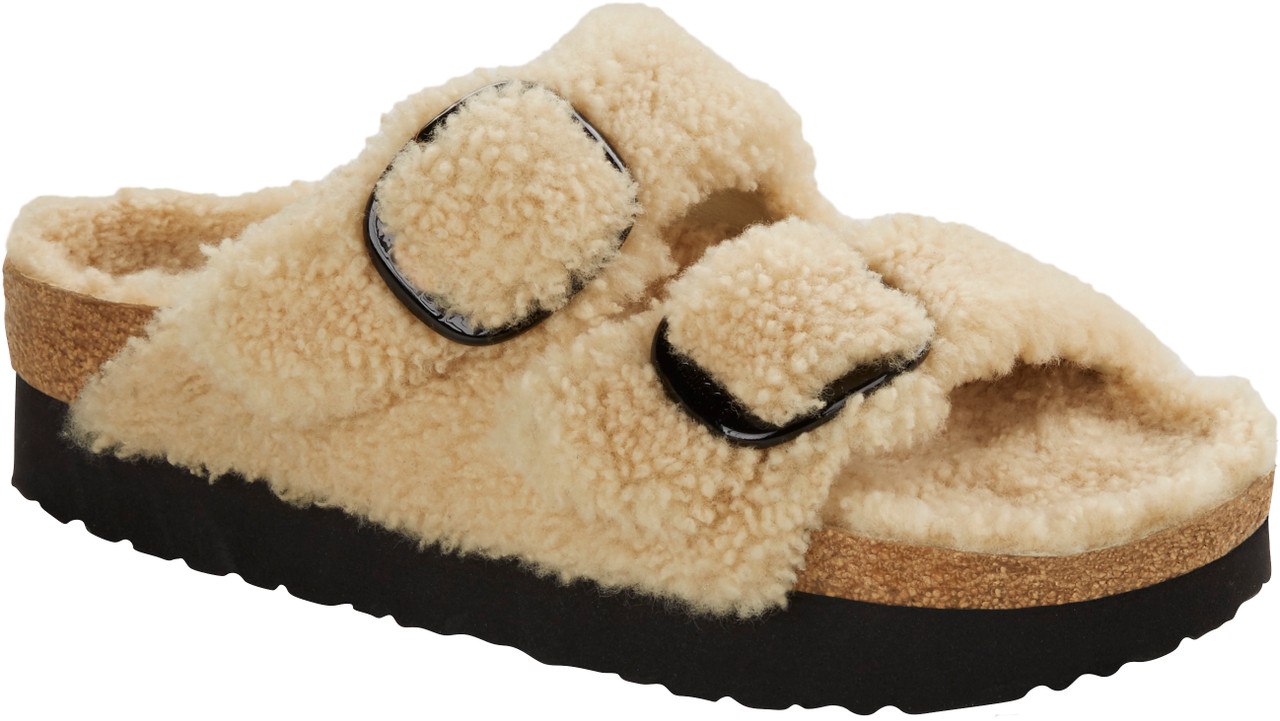 Birkenstock Women's Papillio Arizona Platform Big Buckle Shearling