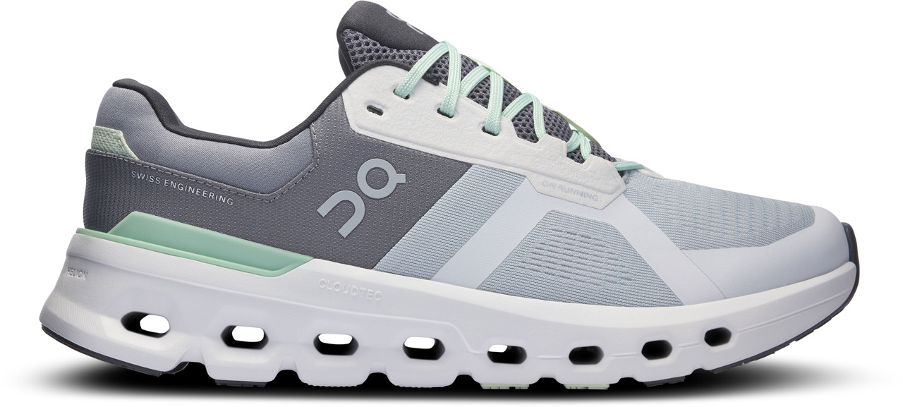 On Running Men\'s Cloudrunner 2 ‘Glacier/ Sage’ Gray Running Shoe Size 11 - EUC Detailed looks! ON Cloudrunner 2 Glacier Sage Sizes 7-11 US  main image 4