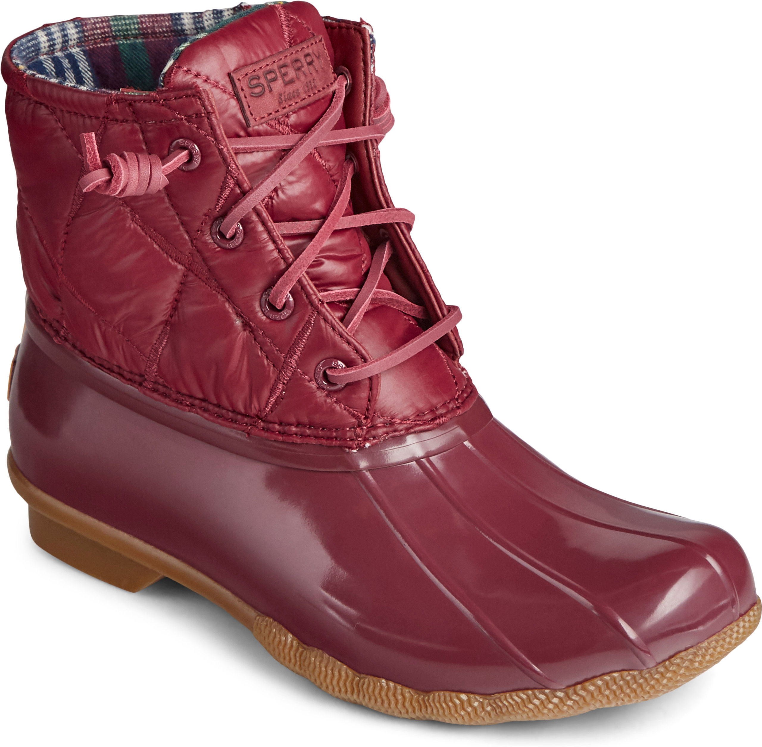 sperry women's saltwater buckled quilted boots