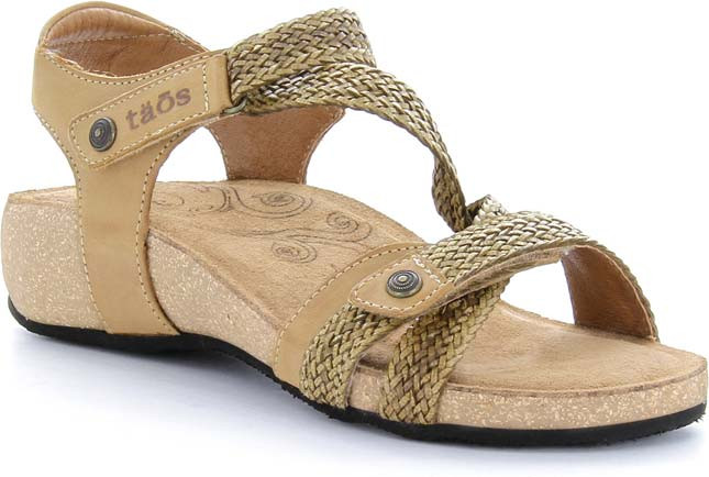Taos Damen Trulie Limited Edition Sandale – Verstellbare Klettriemen, Gepolstertes Korkfußbett, Bunte Muster