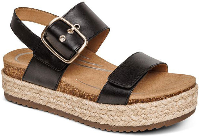 Aetrex Women's EU Vania Arch Support Platform Sandal - FREE