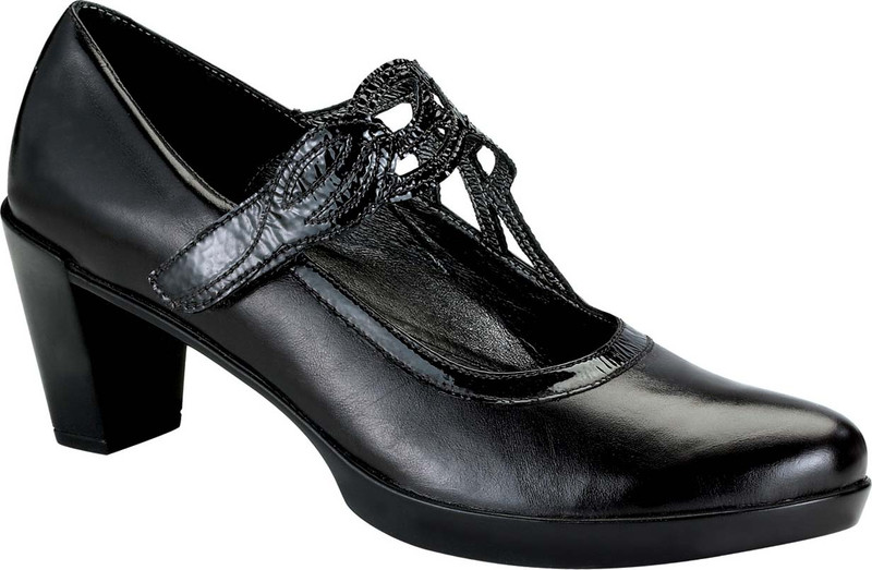 Black Madras Leather/Black Crinkle Patent Leather