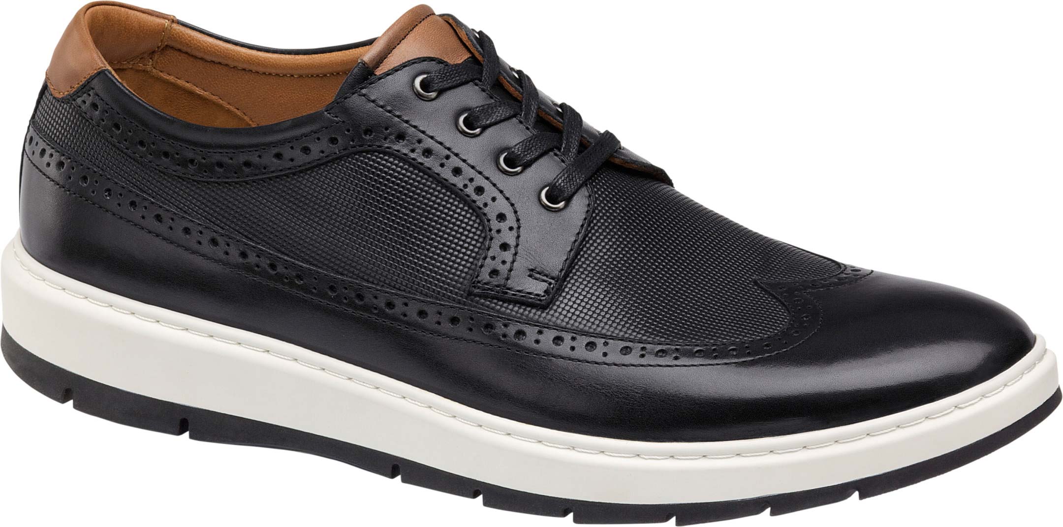 JOHNSTON & MURPHY Flex System Sheepskin Wingtip Men\'s Shoes. Size 9 Johnston & Murphy 10 M Ellington Blue Winged Tip Sheepskin  main image 4