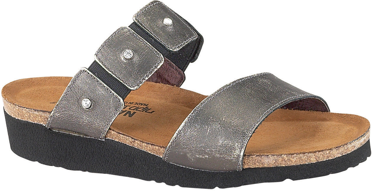 Naot Women's Ashley Wedge Sandal - Slide Sandal With Rhinestones & Cork Footbed