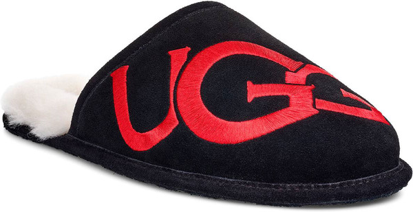 UGG LOGO MITTEN ブラック S/M ugg-mens-scuff-logo-blk-