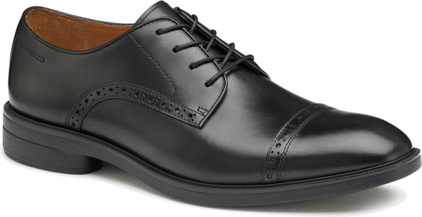 Johnston & Murphy black smooth full grain Ronan plain toe leather dress shoes Men main image 4