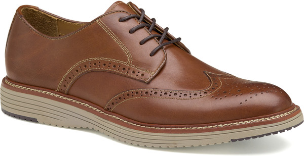 Zapatos De Vestir Johnston & Murphy Upton Knit Wingtip Para Hombre - Negros - Tejido De Punto - Estilo Elegante