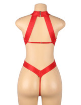 Elysia Red  Strappy Bondage Teddy