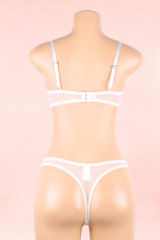 Tyra White Lace Bra and Panty Lingerie Set
